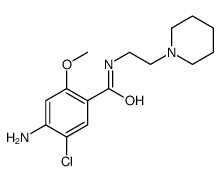 4-amino-5-chloro-2-methoxy-N-(2-piperidin-1-ylethyl)benzamide结构式
