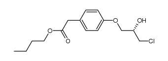 (S)-1-[p-[(butoxycarbonyl)methyl]phenoxy]-3-chloropropan-2-ol结构式