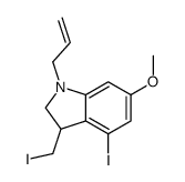 4-iodo-3-(iodomethyl)-6-methoxy-1-prop-2-enyl-2,3-dihydroindole结构式