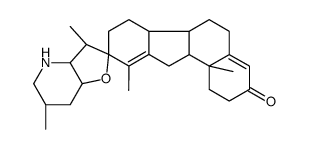 (3'R,3'aS,6'S,6aS,6bS,7'aR,9R,11aS,11bR)-3',6',10,11b-tetramethylspiro[1,2,5,6,6a,6b,7,8,11,11a-decahydrobenzo[a]fluorene-9,2'-3a,4,5,6,7,7a-hexahydro-3H-furo[3,2-b]pyridine]-3-one结构式