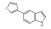 5-呋喃-3-基-1H-吲哚结构式