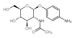 4-氨基苯基2-乙酰氨基-2-脱氧-&beta;-D-吡喃葡萄糖苷结构式
