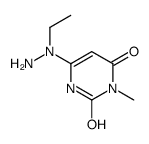 3-Methyl-6-(1-ethylhydrazino)uracil结构式