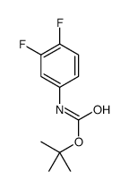 3,4-二氟苯基氨基甲酸叔丁酯结构式