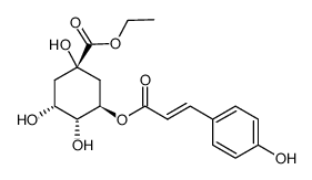 5-O-(E)-p-coumaroylquinic acid ethyl ester结构式