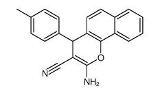 2-amino-4-(4-methylphenyl)-4H-benzo[h]chromene-3-carbonitrile结构式