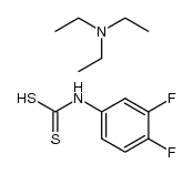 triethylammonium (3,4-difluorophenyl)dithiocarbamate结构式
