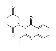 N-(2-ethyl-4-oxoquinazolin-3-yl)-N-(2-oxopropyl)acetamide结构式