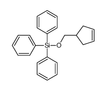 cyclopent-3-en-1-ylmethoxy(triphenyl)silane结构式