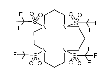 1,4,8,12-tetrakis((trifluoromethyl)sulfonyl)-1,4,8,12-tetraazacyclopentadecane结构式