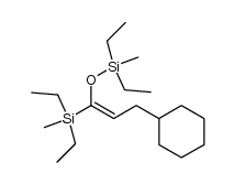 (3-cyclohexyl-1-((diethyl(methyl)silyl)oxy)prop-1-en-1-yl)diethyl(methyl)silane结构式