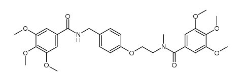 3,4,5-trimethoxy-N-methyl-N-(2-(4-((3,4,5-trimethoxybenzamido)methyl)phenoxy)ethyl)benzamide结构式