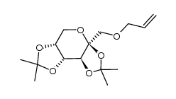 1-O-Allyl-2,3:4,5-di-O-isopropylidene-β-D-fructopyranose结构式