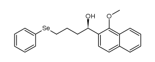 (1R)-1-(1-methoxy-2-naphthyl)-4-(phenylseleno)butan-1-ol结构式