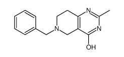 6-benzyl-2-methyl-5,6,7,8-tetrahydro-3H-pyrido[4,3-d]pyrimidin-4-one结构式