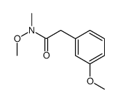 N-甲氧基-2-(3-甲氧基苯基)-n-甲基乙酰胺结构式