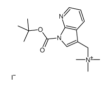 (1-Boc-7-氮杂吲哚-3-甲基)三甲基碘化铵结构式
