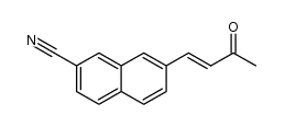 trans-7-(3-oxo-but-1-enyl)-naphthalene-2-carbonitrile结构式