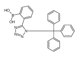 2-(N-三苯基甲基-四唑-5-基)-苯硼酸结构式