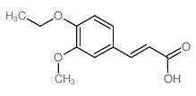 (2E)-3-(4-乙氧基-3-甲氧基苯基)丙烯酸结构式