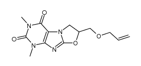7-((allyloxy)methyl)-1,3-dimethyl-6,7-dihydrooxazolo[2,3-f]purine-2,4(1H,3H)-dione结构式