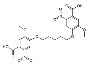 4-[5-(4-carboxy-2-methoxy-5-nitrophenoxy)pentoxy]-5-methoxy-2-nitrobenzoic acid结构式