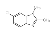 (9ci)-6-氯-1,2-二甲基-1H-苯并咪唑结构式