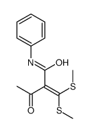 2-[bis(methylsulfanyl)methylidene]-3-oxo-N-phenylbutanamide结构式