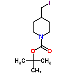 N-Boc-4-碘甲基哌啶结构式