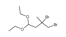 1,2-dibromo-4,4-diethoxy-2-methylbutane结构式