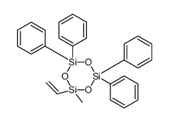 2-ethenyl-2-methyl-4,4,6,6-tetraphenyl-1,3,5,2,4,6-trioxatrisilinane结构式