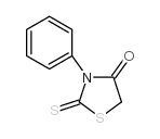 3-苯基-2-硫酮-1,3-噻唑啉-4-酮结构式