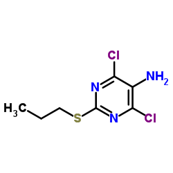 4,6-二氯 -2-(丙硫基)-5-氨基嘧啶结构式