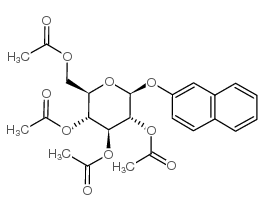 2-萘基-2,3,4,6-O-四乙酰基-β-吡喃葡萄糖苷结构式