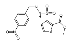 methyl 3-[[(E)-(4-nitrophenyl)methylideneamino]sulfamoyl]thiophene-2-carboxylate结构式