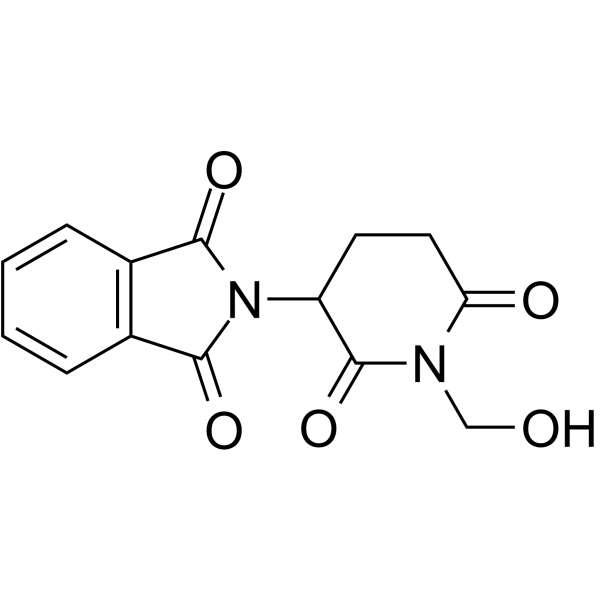 2-[1-(hydroxymethyl)-2,6-dioxopiperidin-3-yl]isoindole-1,3-dione结构式