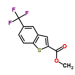5-三氟甲基苯并[b]噻吩-2-羧酸甲酯结构式