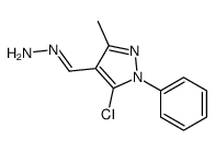 (5-chloro-3-methyl-1-phenylpyrazol-4-yl)methylidenehydrazine结构式