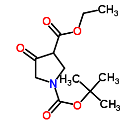 N-Boc-4-氧代-3-吡咯烷甲酸乙酯结构式