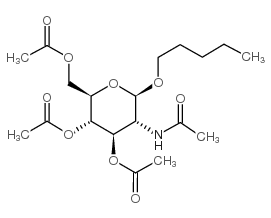 戊烷基-2-乙酰氨基-3,4,6-三-O-乙酰基-2-脱氧-β-D-葡萄糖苷结构式