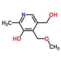 5-羟基-4-甲氧甲基-6-甲基-3-吡啶甲醇结构式