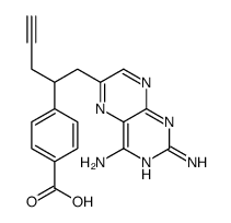 4-[1-(2,4-diaminopteridin-6-yl)pent-4-yn-2-yl]benzoic acid结构式