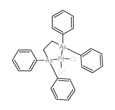 Platinum,dichloro[1,1'-(1,2-ethanediyl)bis[1,1-diphenylarsine-kAs]]-, (SP-4-2)-结构式