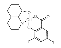 Copper,(2-hydroxy-3,5-diiodobenzoato-O1,O2)(8-quinolinolato-N1,O8)- (9CI)结构式