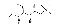 (2S,3S)-2-bromo-3-ethylbutane-1,4-dioic acid 1-tert-butyl 4-methyl diester结构式