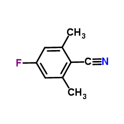 2,6-二甲基-4-氟苯甲腈结构式