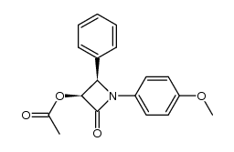 (+/-)-(3R,4S)-3-acetoxy-N-(4-methoxyphenyl)-4-phenylazetidin-2-one结构式