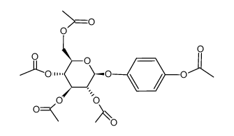 4-acetoxyphenyl 2,3,4,6-tetra-O-acetyl-β-D-glucopyranoside结构式