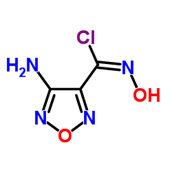 4-氨基-N'- 羟基-1,2,5-噁二唑-3-碳酰亚胺基氯结构式