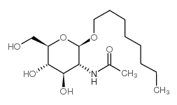 2-乙酰氨基-2-脱氧-b-d-吡喃葡萄糖苷辛酯结构式